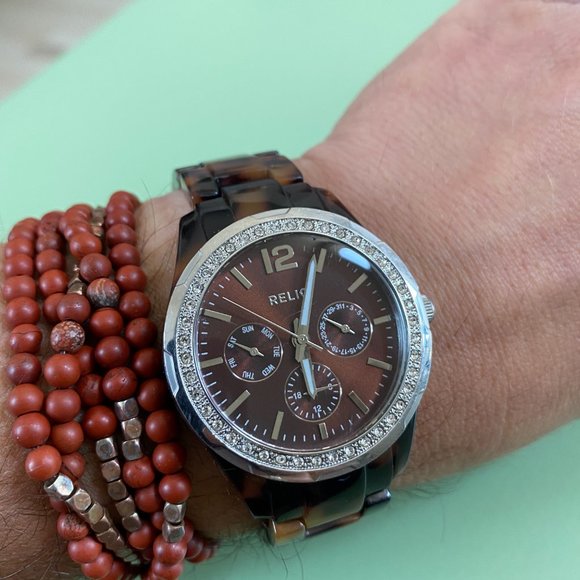 Relic Accessories - Relic/Fossil Tortoise Shell Watch EUC LOOK!